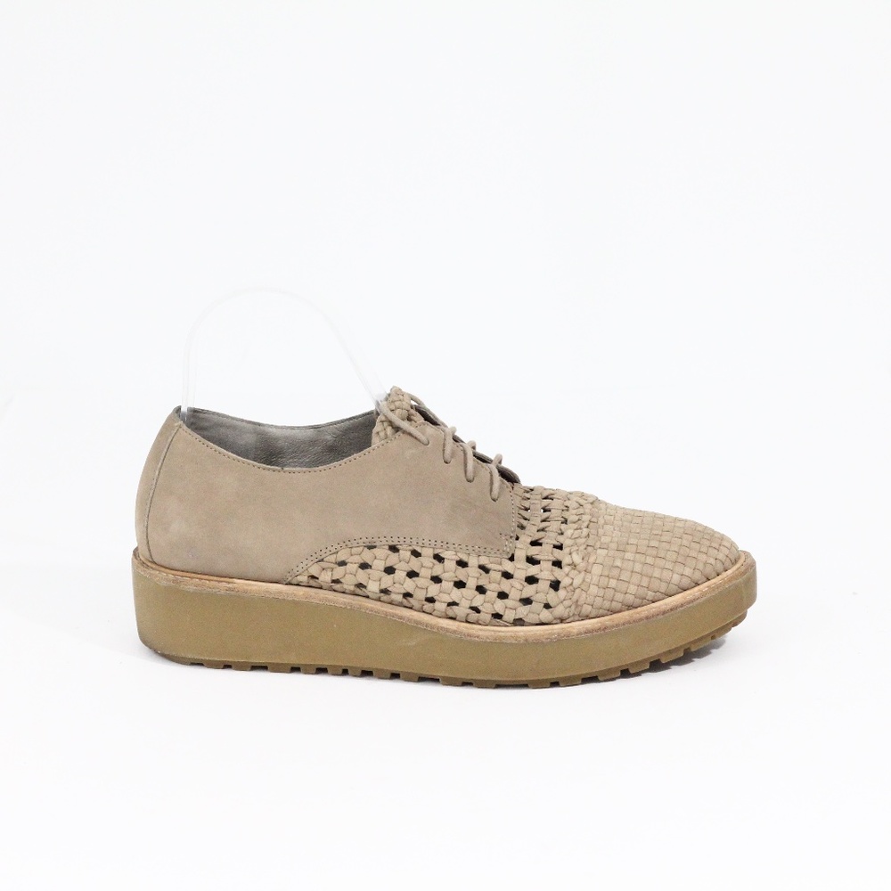 Eileen Fisher Oath Oxford Shoes sz 9 Women Lug Sole Wedge Cap Toe Platform